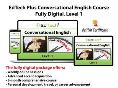 Online Conversational English – Fully Digital Course – Level 1