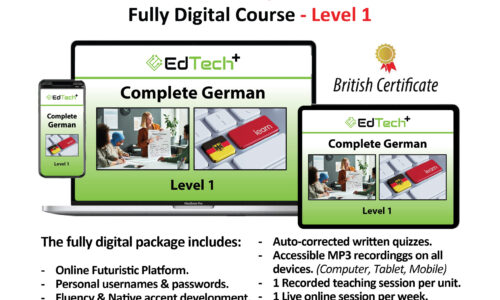 EdTech Plus Complete German – Fully Digital Course – Level 1