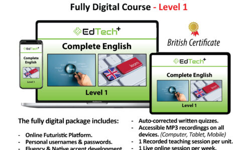 Online EdTech Plus Complete English – Fully Digital Course – Level (1)